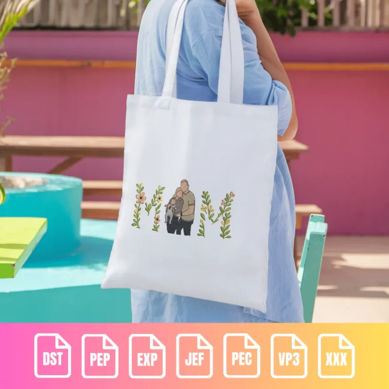 Cute Family with Baby Floral | C003 - Image 3