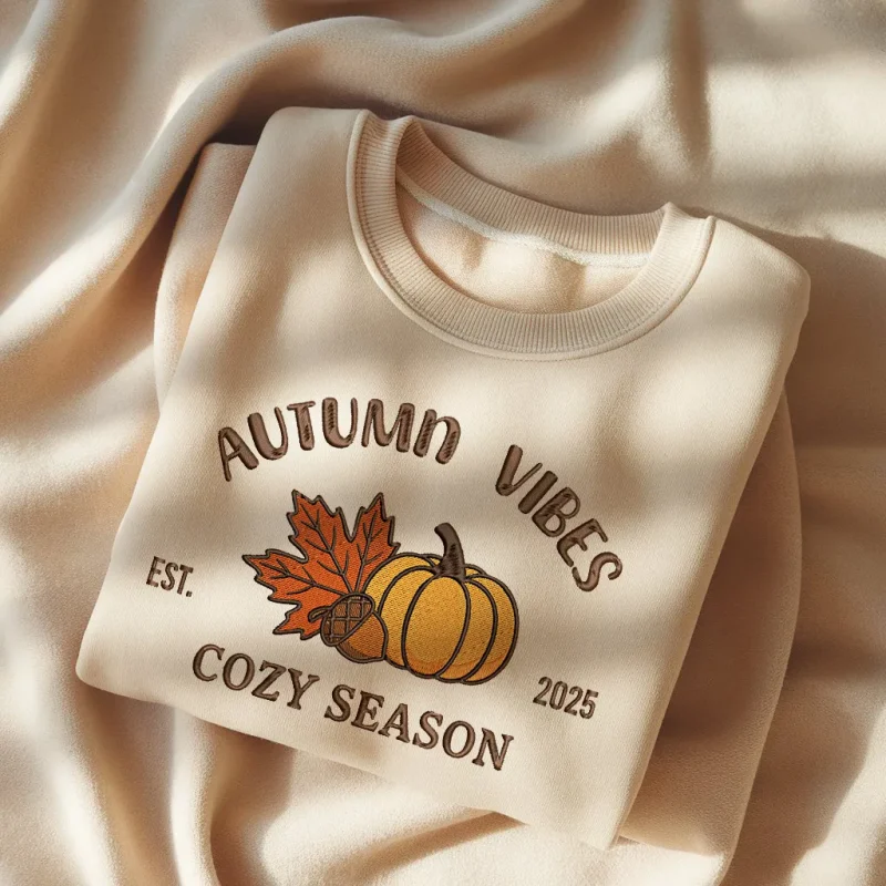 Autumn Vibes Pumpkin Logo Holiday | M009 - Image 7