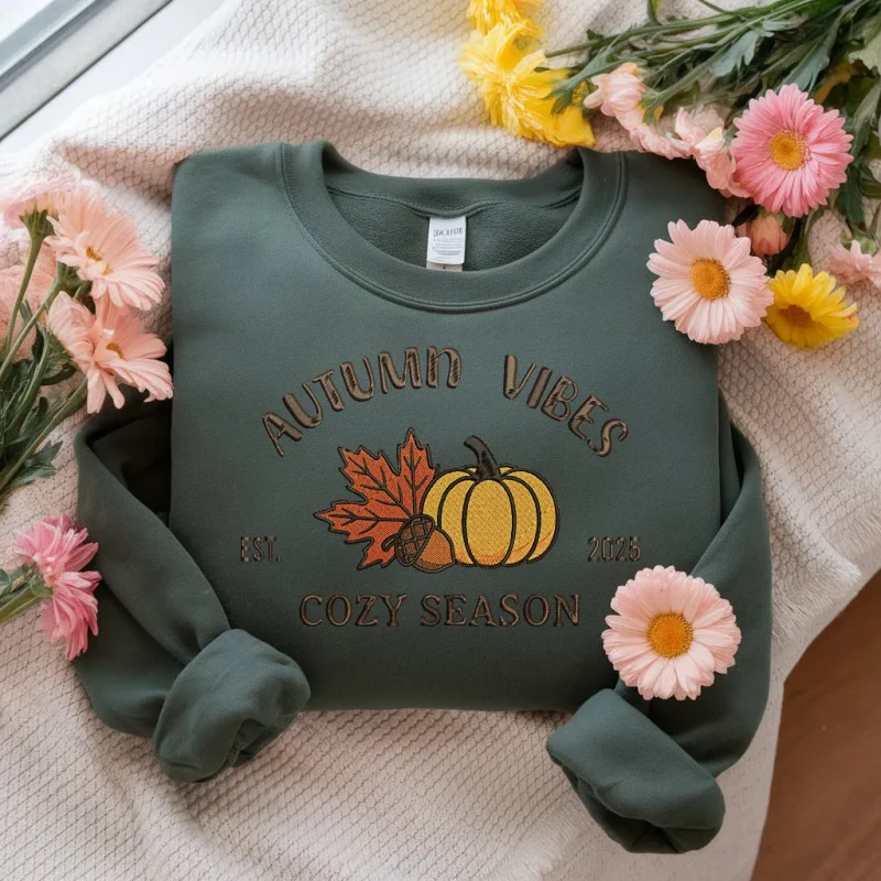 Autumn Vibes Pumpkin Logo Holiday | M009 - Image 8