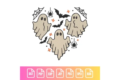 Cute Halloween Ghosts Trio Holiday | C014