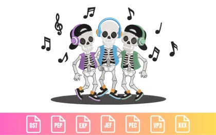 Dancing Skeleton Trio | M017