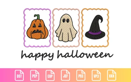Vibrant Halloween Pumpkin Floral Holiday | C022
