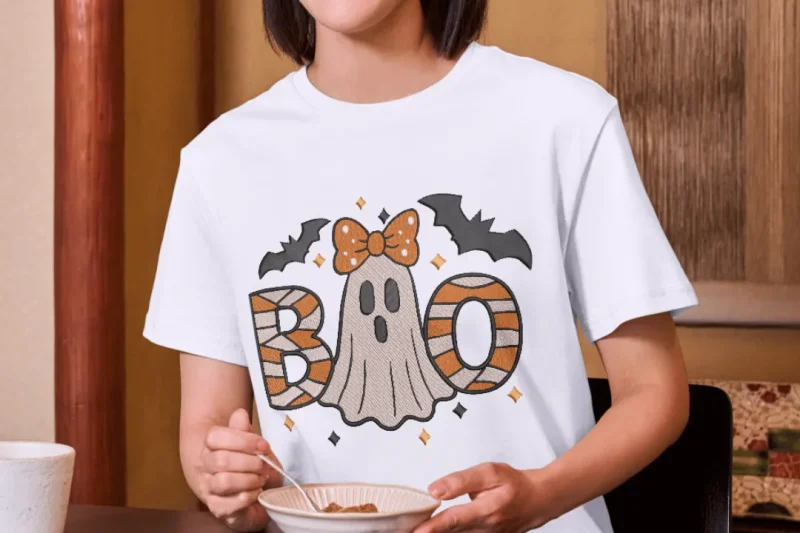 Cute Boo Ghost Bats Halloween | C017 - Image 2