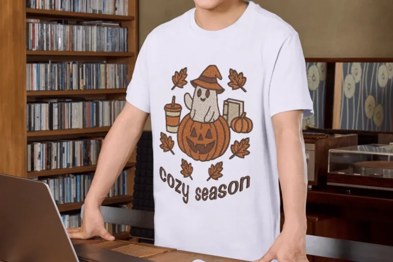 Cute Cozy Season Ghost Pumpkin Fall | C013 - Image 2