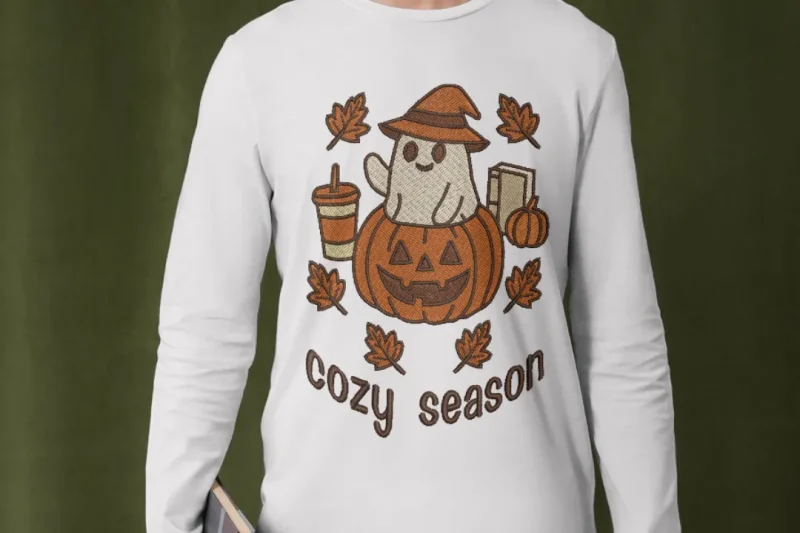 Cute Cozy Season Ghost Pumpkin Fall | C013 - Image 3