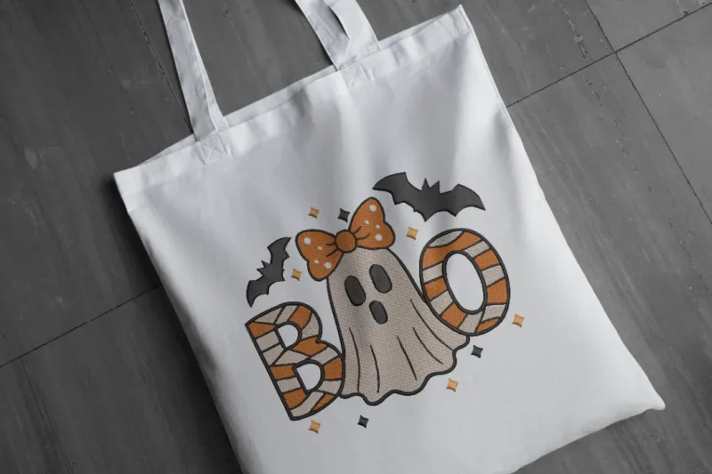 Cute Boo Ghost Bats Halloween | C017 - Image 4