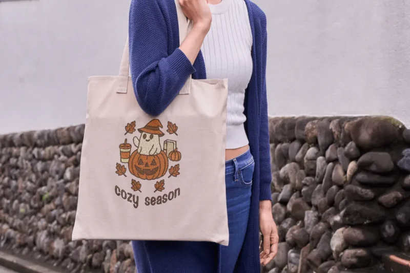 Cute Cozy Season Ghost Pumpkin Fall | C013 - Image 4