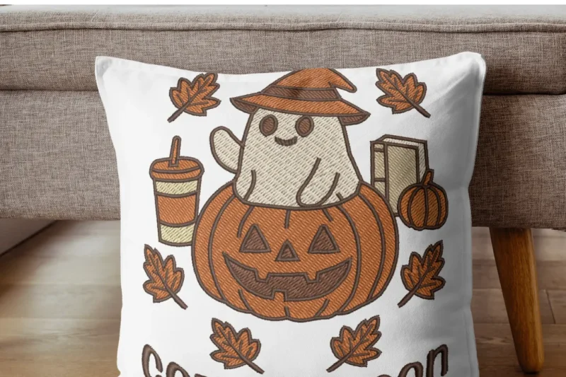 Cute Cozy Season Ghost Pumpkin Fall | C013 - Image 5